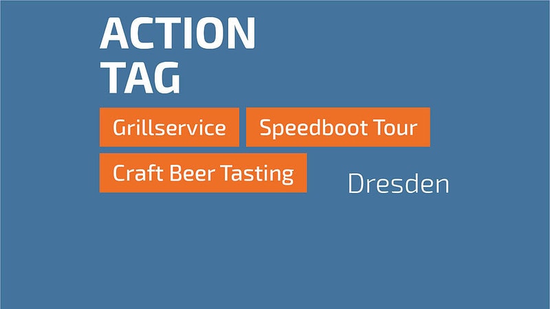 JGA Action Angebot - Grillservice, Speedboot Tour und Craft Beer Tasting in Dresden.