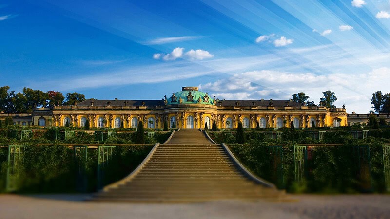 Ein historisches Gebäude in Babelsberg.